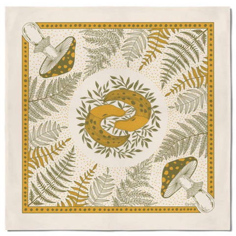 MUSHROOM + FERNS bandana