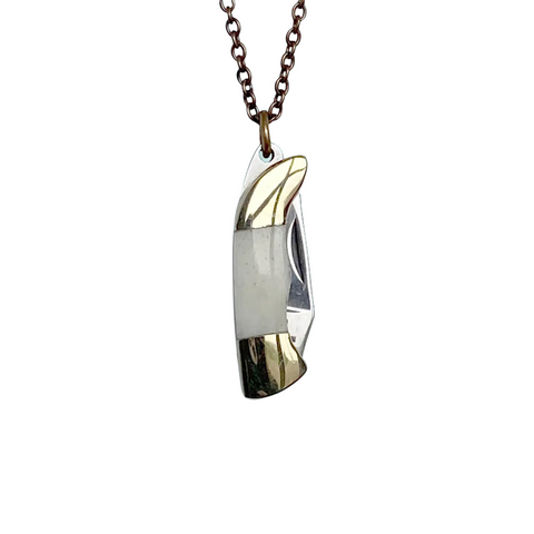 BONE-HANDLED KNIFE necklace